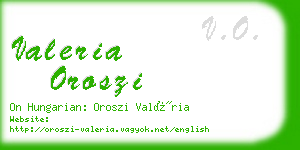 valeria oroszi business card